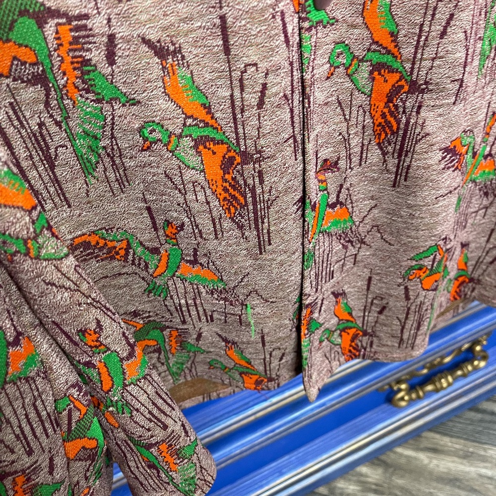 Vintage 80's Duck Hunting Printed Shirt Long Sleeve Button Down Size Large - Picture 3 of 3